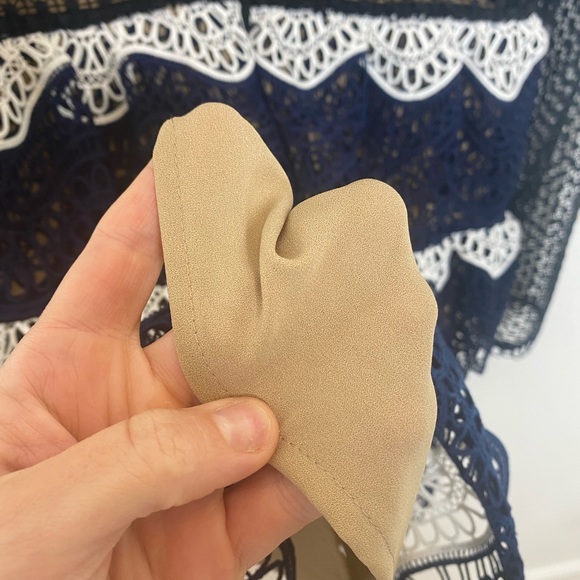 SELF-PORTRAIT Wave Guipure Lace Tiered Ruffled Mini Cocktail Dress - Picture 9 of 16